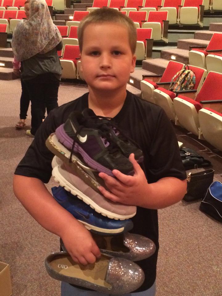 JBS Senior Hosts School-Wide Shoe Drive