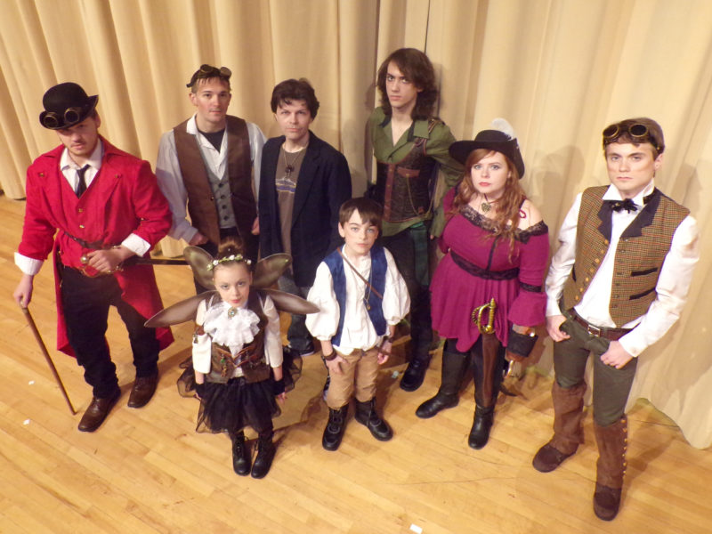 Cast of Peter Pan with Professor Charles Mullins