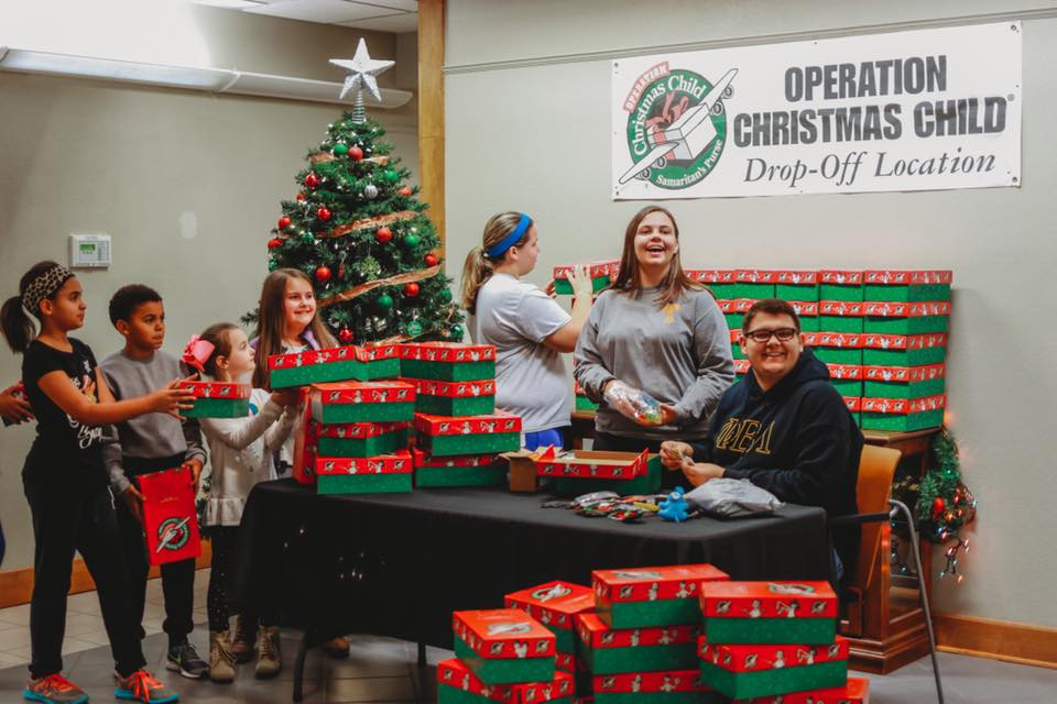 ALC and JBS Students fill boxes for Operation Christmas Child