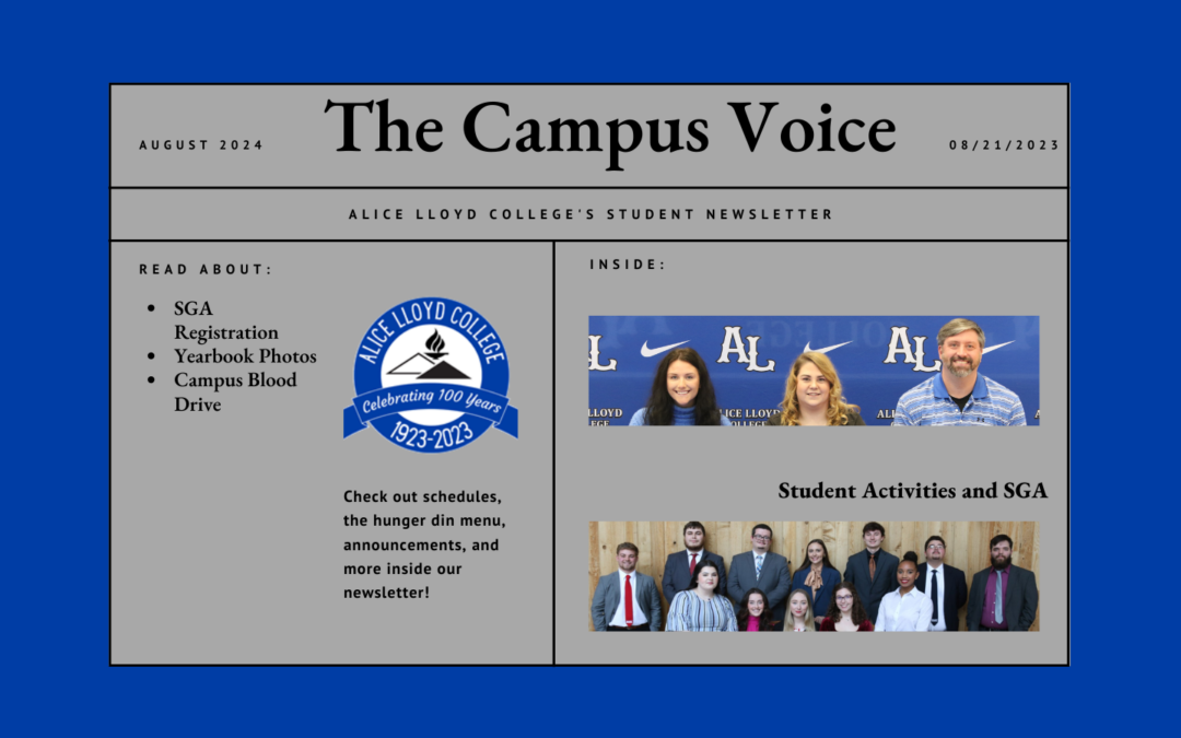 The August 21st Edition of The Campus Voice